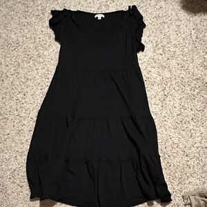 Black Women's Tiered Knit Dress